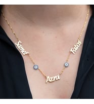 Else Silver Kişiye Özel Üç İsimli Gümüş Kolye