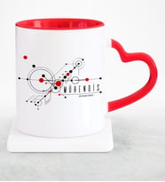 BK Gift Kişiye Özel Mesleki Mühendis Kırmızı Kalpli Kupa Bardak  5