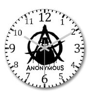 Anonymous V For Vendetta Duvar Saati Bombeli Gercek Cam