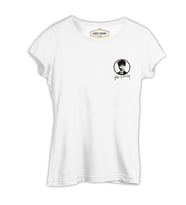Atatürk - Logo Göğüs Beyaz Kadın Tshirt