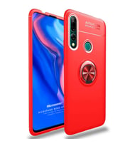 Microsonic Huawei Honor 9X Kılıf Kickstand Ring Holder Kırmızı
