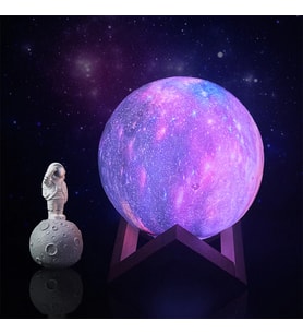Kişiye Özel Dekoratif Ayaklı  3D Galaksi Gece lambası 12cm