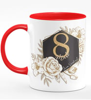BK Gift Kişiye Özel Kadınlar Günü Kırmızı Kupa Bardak  13