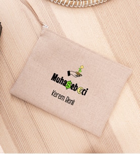 Muhasebeci Keten Bez El Çantası
