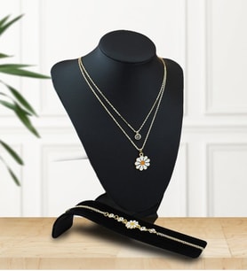 Papatya Kolye Bileklik Set