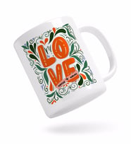 BK Gift Kişiye Özel Love Tasarımlı Beyaz Kupa Bardak-2