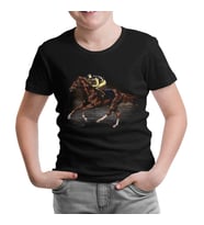 At 7 Siyah Çocuk Tshirt