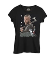 Vikings - Ragnar Axe Siyah Bayan Tshirt