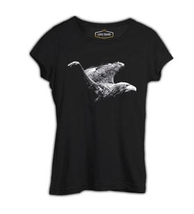 Kartal Siyah Kadın Tshirt