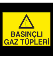 Basınçlı Gaz Tüpleri Uyarı Levhası 40x60cm