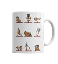 Bulldog Yoga Pug Köpek Kupa Bardak Porselen
