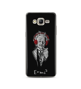 Einstein Tasarım Süper Şeffaf Silikon Telefon Kılıfı Samsung Grand Prime