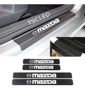 Mazda Karbon Kapı Eşiği Koruma Sticker Yapıştırma (4 Adet)