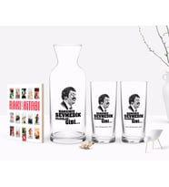 BK Gift Kişiye Özel Renkli Baskılı Hangimiz Sevmedik Çılgınlar Gibi Tasarımlı İkili Rakı Bardağı Karaf ve Cep Kitabı Hediye Seti-6 (Model 1)