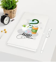 BK Gift Kişiye Özel Eczacı Beyaz Defter Kalem Seti - 6
