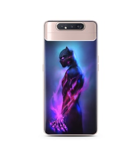 Black Panter Tasarım Süper Şeffaf Silikon Telefon Kılıfı Samsung A80