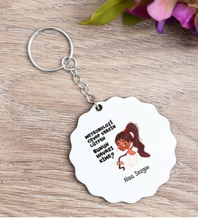 Bunun Havası Kime Ahşap Anahtarlık