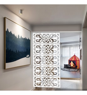 Liar Dekor Askılı Seperatör (Paravan) - LAS-206 - (100 cm x 210 cm) (Beyaz)
