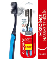 Colgate Mikro İnce Siyah Hassas Temizlik Yumuşak Diş Fırçası 1+1