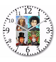 Johnny Depp Duvar Saati Bombeli Gercek Cam