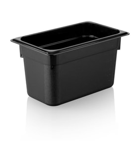 Plastport Kırılmaz Gastronom Küvet - Siyah 1/4-150 (Siyah-Gri)