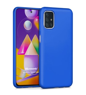 Microsonic Matte Silicone Samsung Galaxy M31s Kılıf Mavi