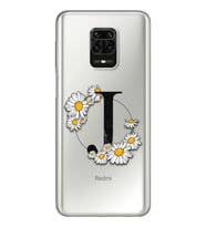 Papatya Harf Tasarım Süper Şeffaf Silikon Telefon Kılıfı Xiomai Redmi Note 9 Pro