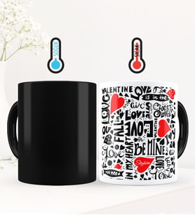 BK Gift Kişiye Özel Sevgili Temalı Sihirli Kupa Bardak - 75