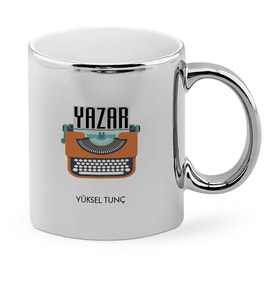 BK Gift Kişiye Özel Mesleki Yazar Krom Kupa Bardak  2