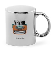 BK Gift Kişiye Özel Mesleki Yazar Krom Kupa Bardak  2