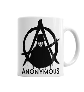 Anonymous V For Vendetta Kupa Bardak Porselen