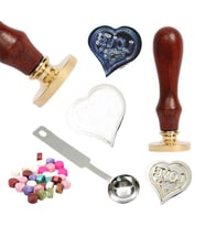 Mektup Damga Mühürü Love Kalp + 30 Mühür Mumu + Eritme Kaşığı