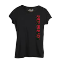 Uçuş - Remove Before the Flight Siyah Kadın Tshirt