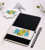 BK Gift Kişiye Özel Matematik Mühendisi Siyah Defter Kalem Ve Anahtarlık Hediye Seti-2 (Model 1)
