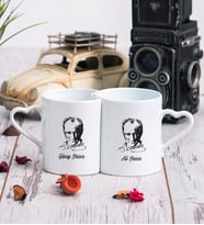 Atatürk Siluetli İkili Sevgili Kupası