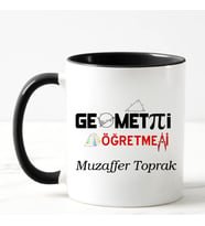 Geometri Öğretmeni Kupa Bardağı Siyah