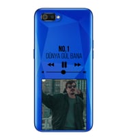 No.1 Mp3 Tasarımlı Süper Şeffaf Silikon Telefon Kılıfı Oppo Realmi C2
