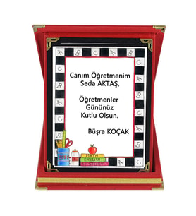 Öğretmenlere Kişiye Özel İsimli Plaket - Öğretmenler Günü Hediyesi