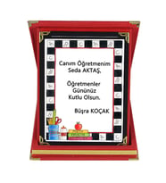 Öğretmenlere Kişiye Özel İsimli Plaket - Öğretmenler Günü Hediyesi