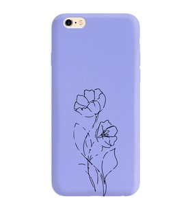 Iphone 6 Plus Çizgi Tasarımlı Mor Lansman Telefon Kılıfı
