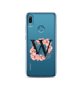 Pembe Çiçekli Harf Tasarım Süper Şeffaf Silikon Telefon Kılıfı Huawei Mate 10 Pr