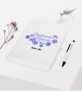 BK Gift Kişiye Özel Öğretmenler Gününüz Kutlu Olsun Temalı Beyaz Defter Kalem Hediye Seti - 3