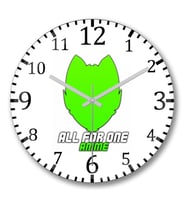 All For One Anime Verde Duvar Saati Bombeli Gercek Cam