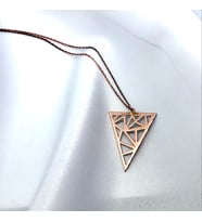 Rose Geometrik Desen Gümüş Kolye