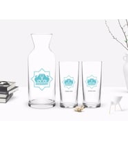 BK Gift Kişiye Özel Renkli Baskılı Aksaray Tasarımlı Turistik İkili Rakı Bardağı ve Karaf Hediye Seti-1 (Model 1)