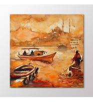 Arty Tablo Suluboya Tekneler ve İstanbul Tablo (Karışık)