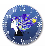 Alive Vincent  Van Gogh Duvar Saati Bombeli Gercek Cam