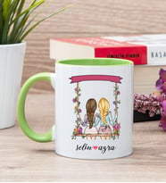 Best Friends Salıncak Tasarım Yeşil Kupa Bardak