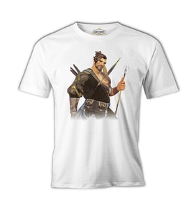 Overwatch - Hanzo Beyaz Erkek Tshirt