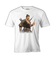 Overwatch - Hanzo Beyaz Erkek Tshirt